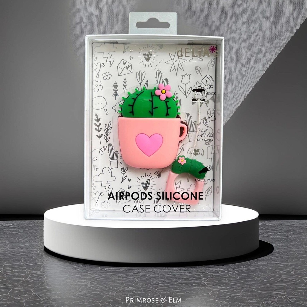 Gabba Goods Cactus Silicone Protective Airpod Case Cover for Airpods 1&2…